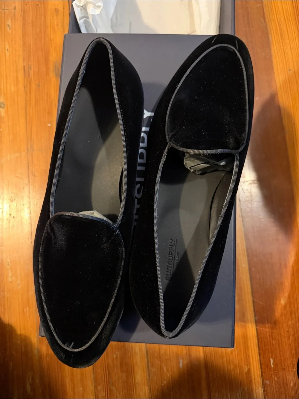 Suitsupply Black Velvet Men's Loafers